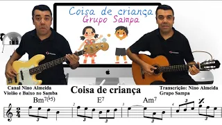 Coisa de criança grupo Sampa com cifra pagode violão baixo