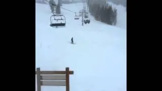 50 mph winds on Casper Lift