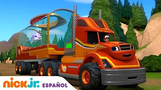 Blaze y los Monster Machines | ¡Blaze salva a una familia de delfines! | Nick Jr. en Español