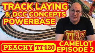 Peachy TT120 Camelot episode 2.  Track laying + DCC Concepts powerbase #HornbyTT120 #peco