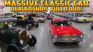 CLASSIC CAR DEALERSHIP!!! HUGE SHOWEROOM FULL TOUR! Hot Rods, Muscle Cars - Classic Cars - For Sale!