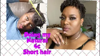 Vlog / grwm doing my short 4c natural hair / plus size fashion