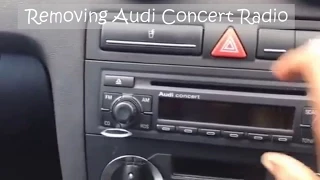 Removing Audi Concert CD Stereo Radio