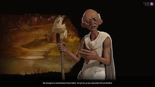 Civilization 6 Gandhi of India Declare War Cutscene