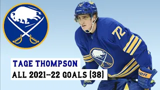 Tage Thompson (#72) All 38 Goals of the 2021-22 NHL Season