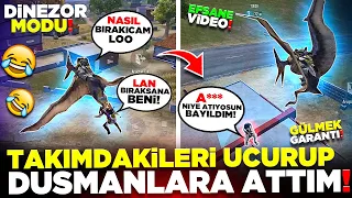 DİNEZOR MODUNDA TAKIMDAKİLERİ UÇURUP DÜŞMANLARA ATTIM 🤣 | PUBG MOBILE