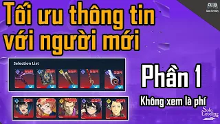 Game:Solo Leveling - Arise (Những vị tướng, trang bị cho aE mới chơi nên roll và xem qua thông tin)