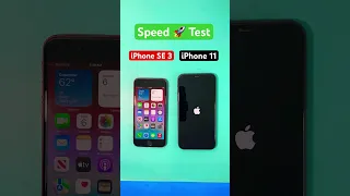 iPhone SE 3 vs iPhone 11 Speed Test #shorts #iphonese3 #speed #test #iphone11