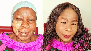 70 YEARS OLD GRANDMA MAKEUP & HAIR TRANSFORMATION YOU MUST WATCH ! 👆