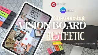 how to make your own wallpaper on android| aesthetic vision board wallpaper 2024 |customization