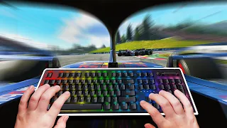 I Spent 24 Hours Driving with a KEYBOARD on the F1 Game