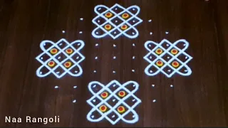 diwali special rangoli design🪔diwali muggulu 9×3×3 dots#naarangoli#simple #naarangoli || Naa Rangoli