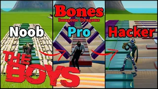 Bones - Imagone Dragons | "THE BOYS" Meme | Noob vs Pro vs Hacker - Fortnite Music Blocks