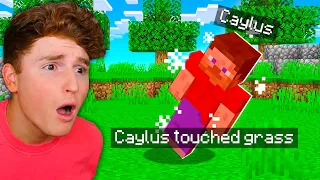 Minecraft But You CAN'T TOUCH The GRASS.. (Expert Mode)