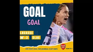 Cloe Lacasse first goal for Arsenal Women's Super League - 6 October 2023