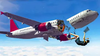 Fell Out Of The Plane After The Explosion - Airplane Crashes !Emergency Landing! Besiege plane crash