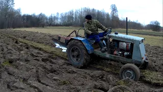 Оранка, трави саморобним міні трактором на базі т25!