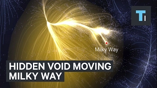 The Milky Way is moving through space because of hidden void