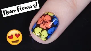 Neon Flower Reverse stamping tutorial!