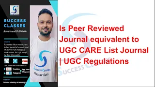 Is Peer Reviewed Journal equivalent to UGC CARE List Journal | UGC Regulations | Gaurav Soin