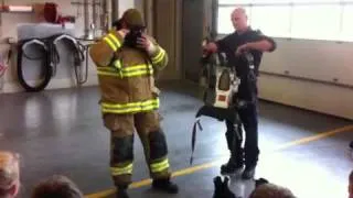 How long does it take for a firefighter to get dressed?