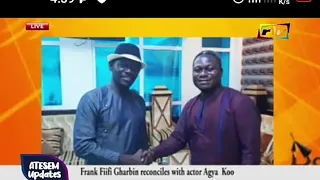 AGYA KOO AND DIRECTOR FIFII GHARBIN FINALLY SMOKE PEACE PIPE