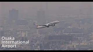 早朝の伊丹空港を猪名川と五月山から｜B777｜A350｜B787｜panasonic｜lLUMIX｜GH6｜100-400｜plane spotting｜micro four thirds