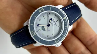 Artem Straps on SwatchxBlancpain Fifty Fathoms Antarctic-how to change straps on Swatch x Blancpain