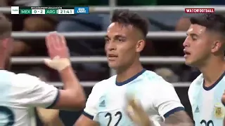 Argentina vs Mexico friendlies football match report L.Martinez hatrick