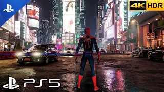 (PS5) SPIDER-MAN - The AMZING Suit BEAUTIFUL Free Roam Gameplay | Ultra Realistic Graphics [4K HDR]