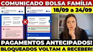 ⚠️COMUNICADO DO MDS para quem RECEBE BOLSA FAMÍLIA: ANTECIPAÇÃO dos PAGAMENTOS + NOVOS BLOQUEIOS!