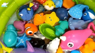 Fun Sea Animal toys for Kids in water| Learn Sea Creature Names & one line facts| Underwater Animals