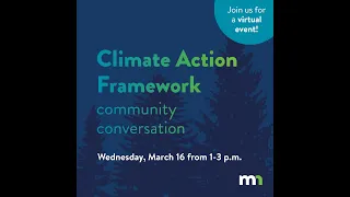 Climate Action Framework Community Conversation