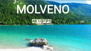 Molveno Italy 🇮🇹.| Lake Molveno walking tour| best lake in Italy last 10 year| 4K HDR 60 fps|