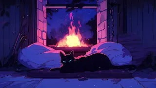Tranquility ❄️ Lofi cat | just want to help you relax ❄️ Chill Beats To Relax  /  Study To