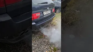 Bmw X5 e53 4,4l AT - exhaust выхлоп (сток, без катализаторов)