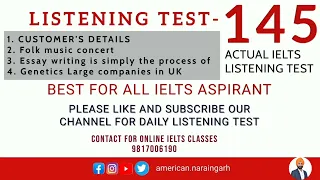 IELTS LISTENING TEST- 145