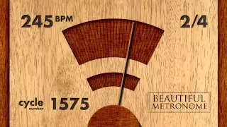 245 BPM 2/4 Wood Metronome HD