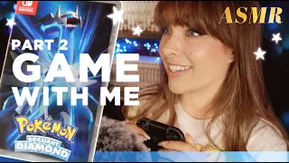 ASMR 💎 Brilliant Diamond Pokémon Gaming Session #2 🎮~ Cozy Whispers & Nintendo Switch Button Sounds