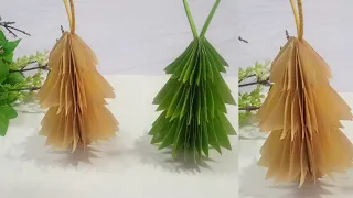 diy honeycomb Christmas tree||Christmas ornaments 🎄||paper craft||
