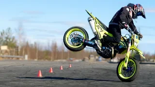 Juha Ruokolainen Supermoto Practise - StuntFreaksTeam