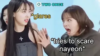 twice teasing each other for 2 minutes straight