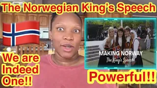 American Reacts To The Norwegian King’s  Speech - Norway Is One || Reaction