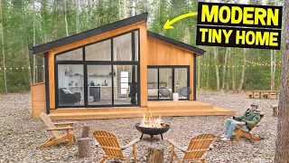 COZY SCANDINAVIAN TINY HOME w/ Minimalist Design & Sauna! (Full Tour)