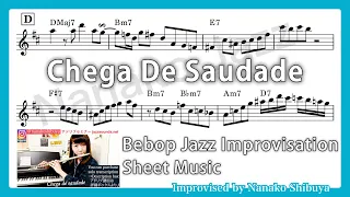 Chega De Saudade  - Bebop Jazz Improvisation ( sheet music )