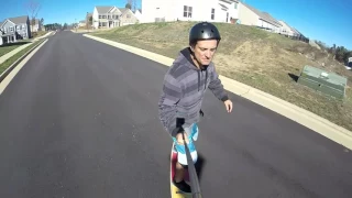 Surfing on the street with a Huntington Hop - Hamboards