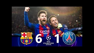 Barcelona 6 × 1 PSG  Greatest Comeback • UCL 2017 Extended Highlights Barcalona VS Real Madrid 2021