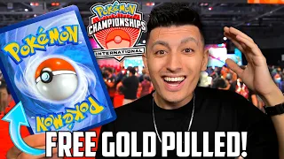 I Pulled the BEST GOLD POKÉMON CARD for FREE! (NAIC Vlog Part 2)