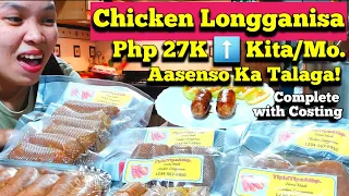 Homemade Chicken Longganisa Pangnegosyo Recipe AASENSO KA TALAGA! Kahit Nasa Bahay Lang With Costing