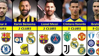 HERE WE GO⁉️😲 Famous Footballers How Many CLUBS They Played